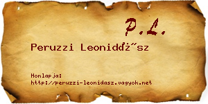 Peruzzi Leonidász névjegykártya